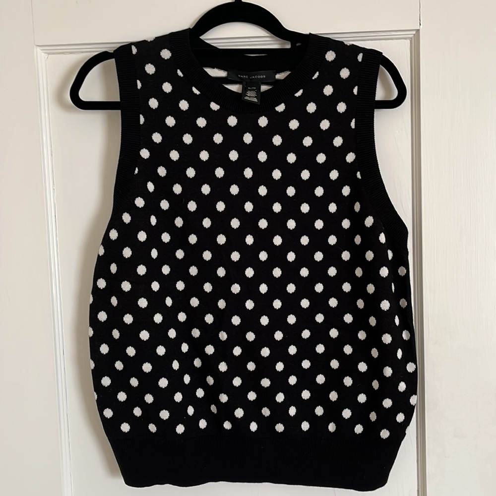 Marc Jacobs cotton vest, NWT, black & white, XL